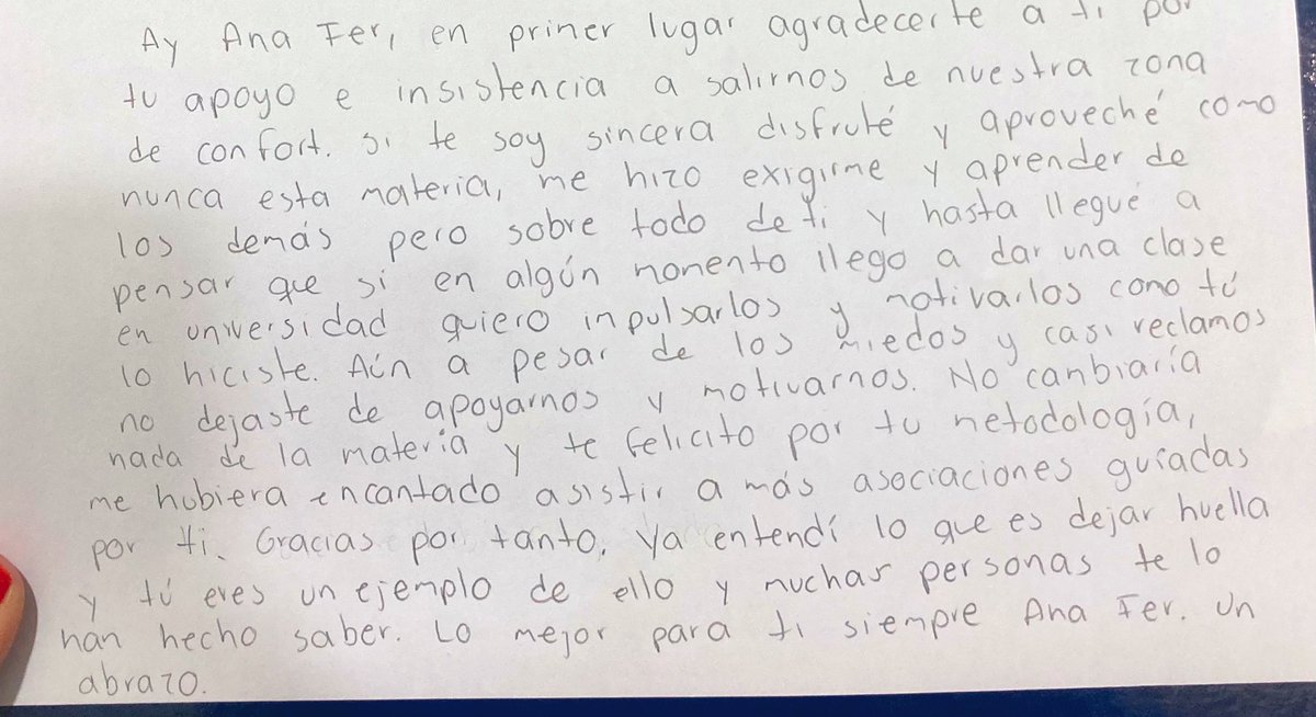 anafernago's tweet photo. Ser maestro es retador y en ocasiones cansado; pero también es gratificante y significativo. 
Toca aprender de uno mismo y de los alumnos. Me quedo con esto y con lo logrado en el semestre 🙌🏽🔝 https://t.co/JPJRlTs35s