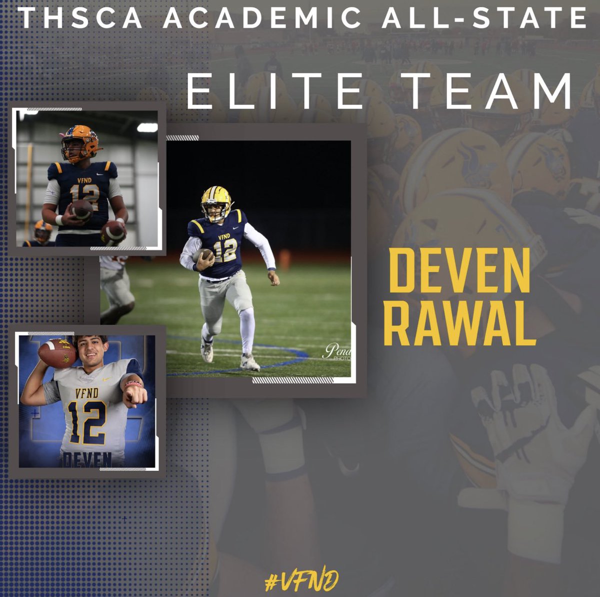 Extremely grateful to be named <a href="/THSCAcoaches/">THSCA</a> Academic All-State Elite Team!! Thanks to all of the coaches for the recognition!
<a href="/CoachSkinz/">Billy Skinner</a> <a href="/_Coach_DUB/">MichaelWilliamsonJr</a> <a href="/LHS_Recruit_APT/">LAMAR VIKING RECRUIT/APT</a> <a href="/Lamar7on7/">Lamar7on7</a> <a href="/RangersYA/">Texas Rangers Youth Academy</a> <a href="/LamarBaseball/">Lamar Vikings Baseball</a> <a href="/DFWPrideFB/">DFW Pride Football</a> <a href="/coach_najarro/">Coach Najarro</a>