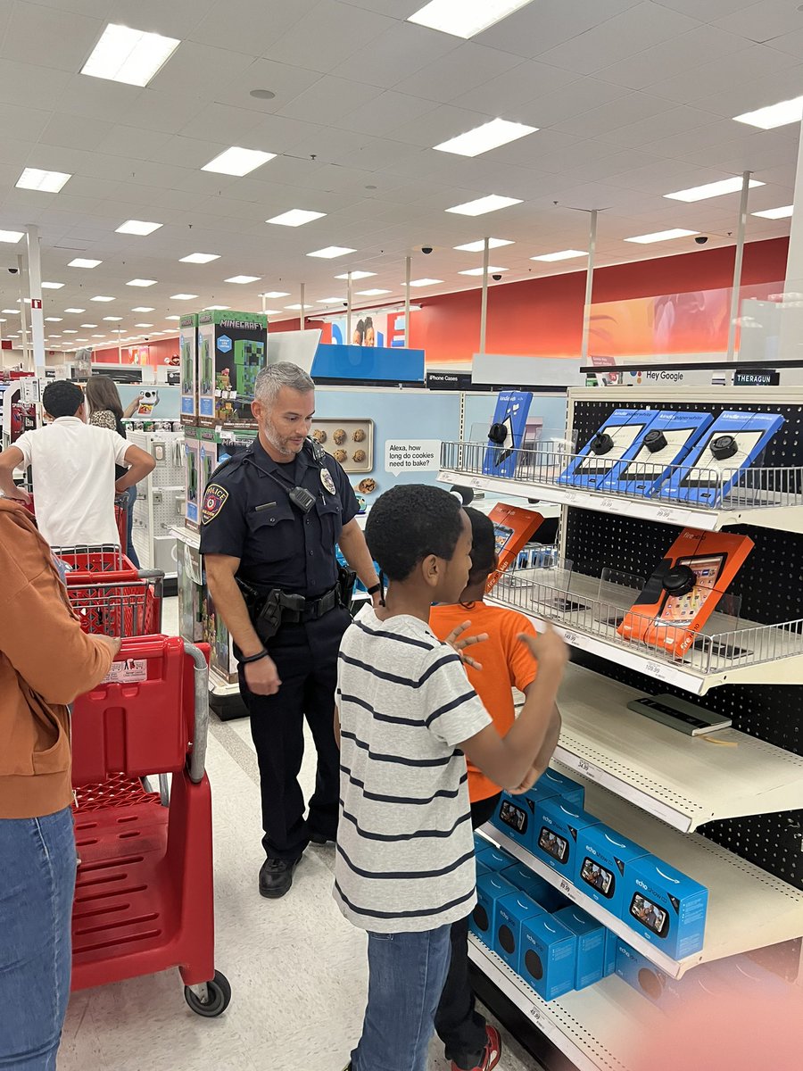 When you get to shop with an <a href="/BurlesonPolice/">Burleson Police</a> and <a href="/BurlesonFire/">Burleson Fire Department</a> team!!! Thank you <a href="/Target/">Target</a> and <a href="/C8Ministries/">Crazy8 Ministries</a> for the support!!!