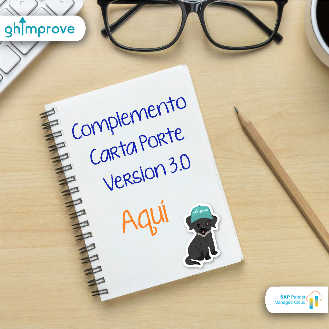 👉Empieza a emitir tu CFDI con Complemento Carta Porte Versión 3.0
A partir del 1 de enero será la única versión válida, por lo que es necesario estar preparado lo antes posible.

#sap #digital #hana #saphana #saperp #erpsoftware #clouderp #SAP #ghimprove #erp #cartaporte
