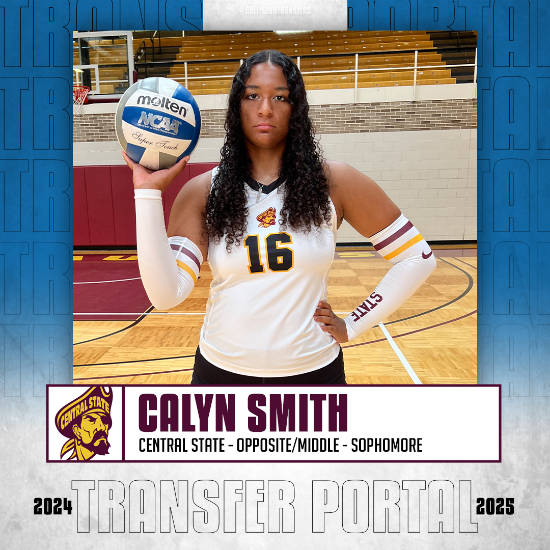 CVBTransfers's tweet photo. 𝗜𝗻 𝗧𝗵𝗲 𝗣𝗼𝗿𝘁𝗮𝗹

✏️: Calyn Smith
🏐: Opposite/Middle
🎓: Sophomore
📍: Central State
✖️: @calynsmith3

#CollegeVBTransfers | #NCAAWVB https://t.co/GOmh4ldJYw
