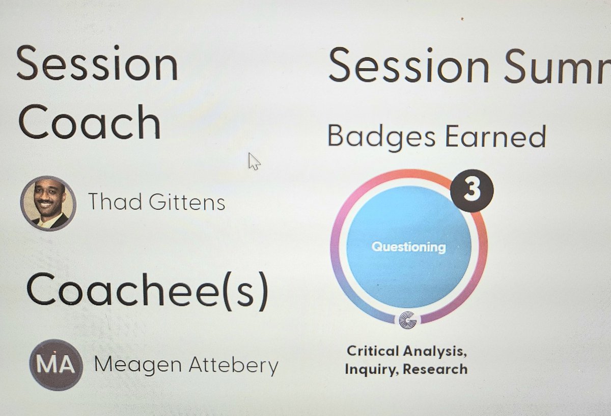 Excited for Meagen Attebery, teacher, Harlingen HS, who earned her Level 3 "Questioning" strand badge in the "Critical Analysis..." competency through a COOL "Shark Tank" project. <a href="/HarlingenCISD/">HCISD</a> <a href="/engage_learning/">engage2learn</a> #engage2learn <a href="/ShannonKBuerk/">Shannon Buerk</a> <a href="/l_beard/">Leah</a>