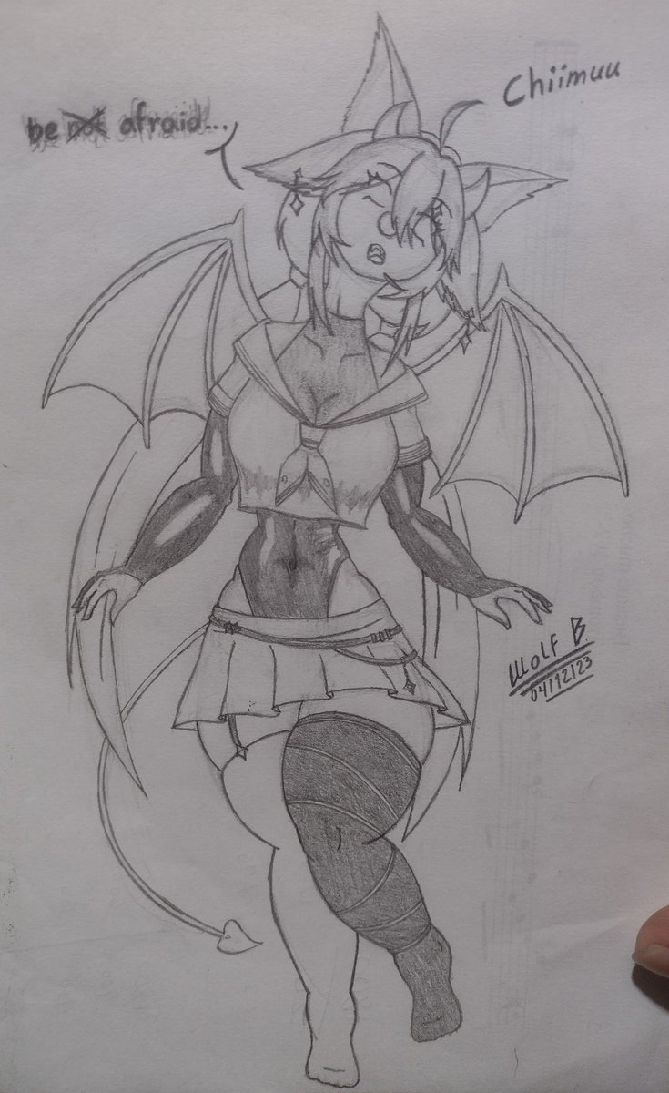 WolfBananaDraws's tweet photo. Apenas ví este "modo" y se me ocurrió el dibujo xP
@chiimuu_ felicidades por el redebut, me encantó el modelito nuevo :D

Se atravesó mi dedo en la foto jsjsjs

#ChimuArt #Vtuber https://t.co/ZjiD4jIh7e