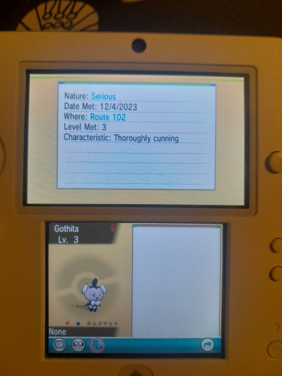 IcyBlitzyHunter's tweet photo. Shiny Gothita At 304 Dexnavs On Alpha Sapphire!! After 1 Shiny Phase! ✨️
#ShinyPokemon #PokemonOmegaRubyAlphaSapphire #ShinyDexnav #Nintendo2DS #PokemonORAS https://t.co/XGocW6ZgMS