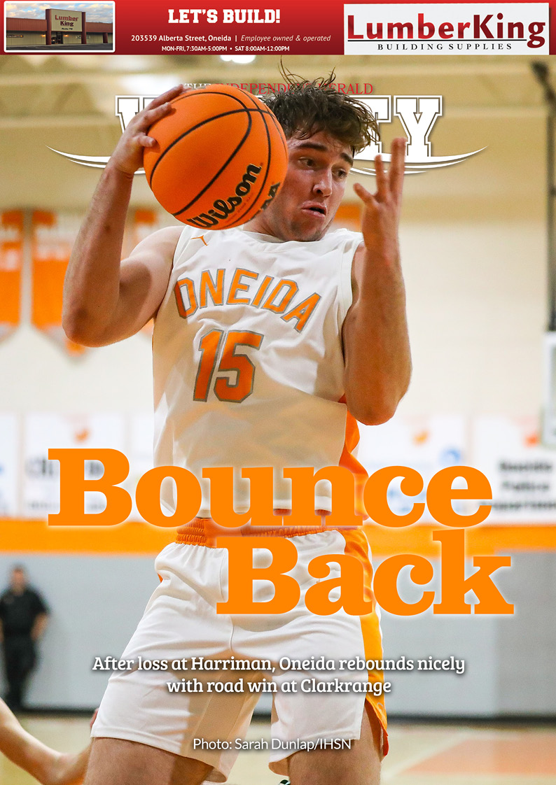 This week's Lumber King Sports Front features Jesse Zachary and the Oneida Indians after their Thursday night win over Clarkrange. View the entire 50-page E-Edition at indherald.com/e-edition.