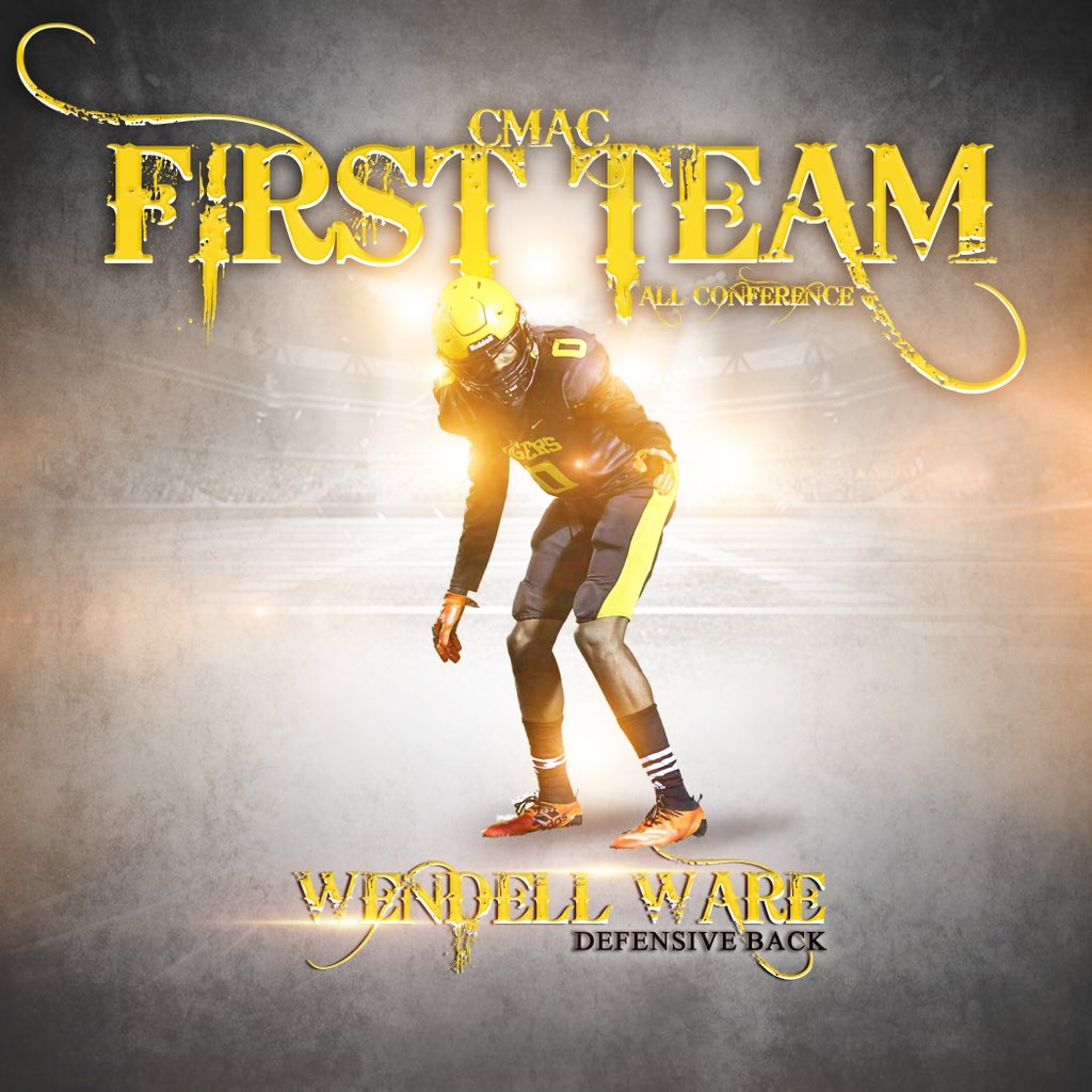1st Team All Conference Defensive Back <a href="/wendell_ware/">Wendell Ware III</a> congratulations