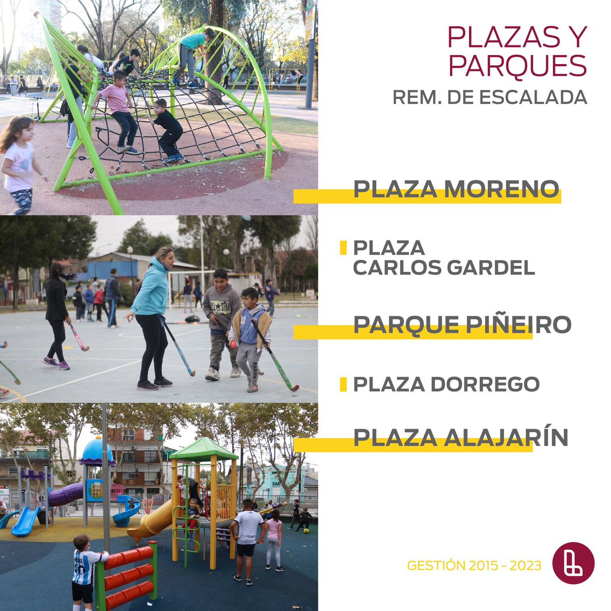 Nestorgrindetti's tweet photo. En las fotos vemos algunos ejemplos de los +23 espacios que se renovaron en todos los barrios.

Además, mantenemos semanalmente todos los espacios verdes de Lanús. Ahora tienen el valor que se merecen.

#LanúsNosUne #GrindettiKravetz https://t.co/G6RK0GGPW1