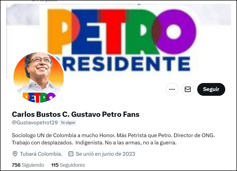 El presidente se indignó porque gritaron "Fuera Petro" en presencia de su hija menor de edad, pero él puso a una menor en la mira de sus bodegas de seguidores quienes hoy la insultan como lo hace este "sociologo" (él lo escribe así, sin tilde). <a href="/petrogustavo/">Gustavo Petro</a> <a href="/infopresidencia/">Presidencia Colombia 🇨🇴</a>