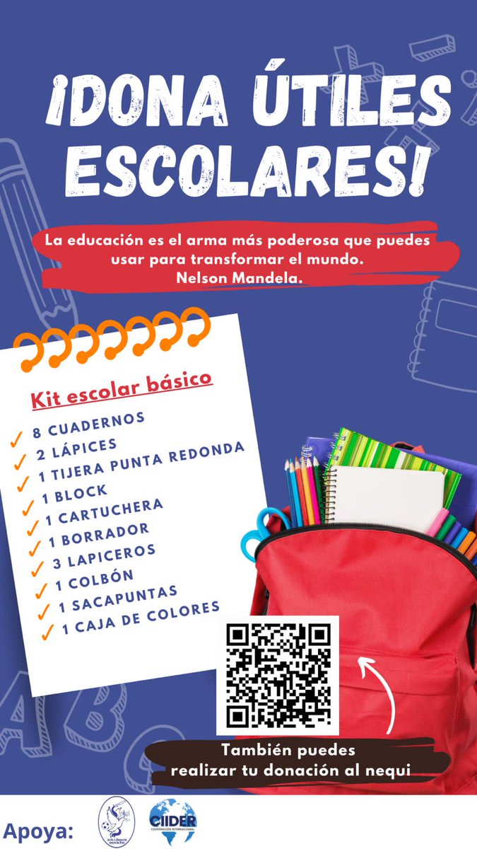 la gente de <a href="/posdatalibreria/">Posdata Libros y Café</a> se suma a la campaña de recolectar útiles escolares para los niños del asentamiento Colombia uno. 
Gracias a quienes se van sumando a este lindo proyecto. 
Recuerda hacer su donación