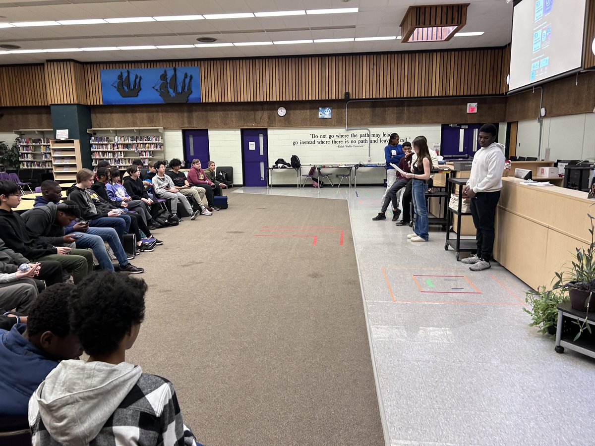 el_gal's tweet photo. Kicking off the #CSEdWeek today at @VMHS_BSD with one #HourOfCode activities with @SpheroEdu robots! So excited to see students teaching their peers how to #code! https://t.co/nopzxW3UDs