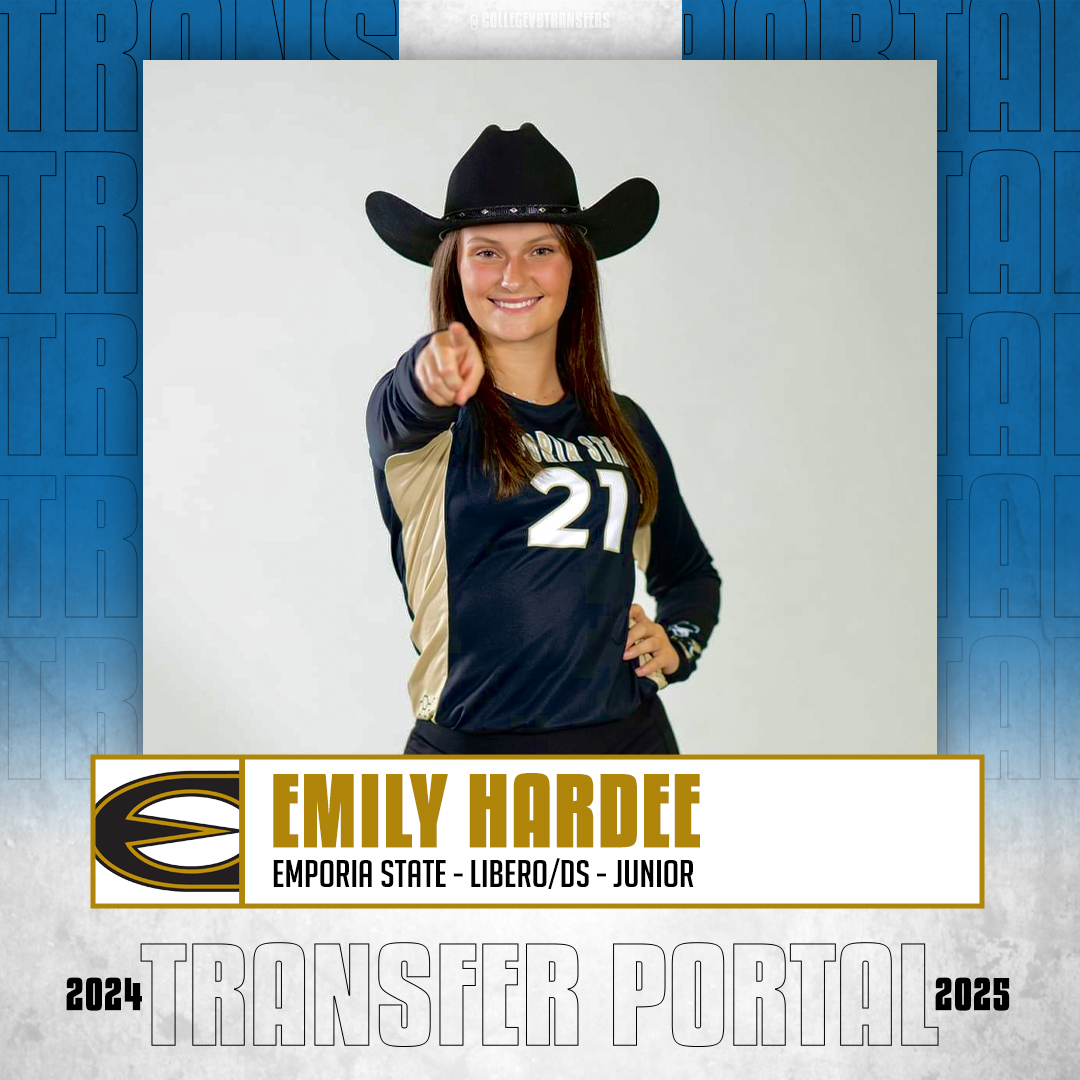 𝗜𝗻 𝗧𝗵𝗲 𝗣𝗼𝗿𝘁𝗮𝗹

✏️: Emily Hardee
🏐: Libero/DS
🎓: Junior
📍: Emporia State

#CollegeVBTransfers | #NCAAWVB