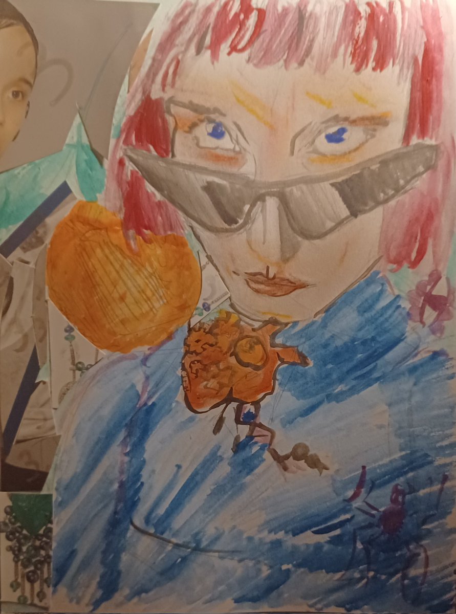 Portrait with a tangerine