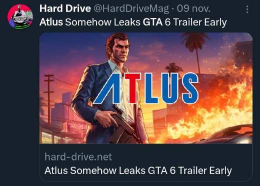 Atlus Somehow Leaks GTA 6 Trailer Early