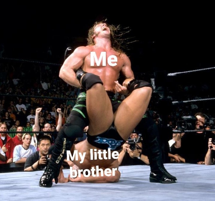 Me: "TAAAAPPPPPPP!!!"

Little brother: 😭

Mom: 😡