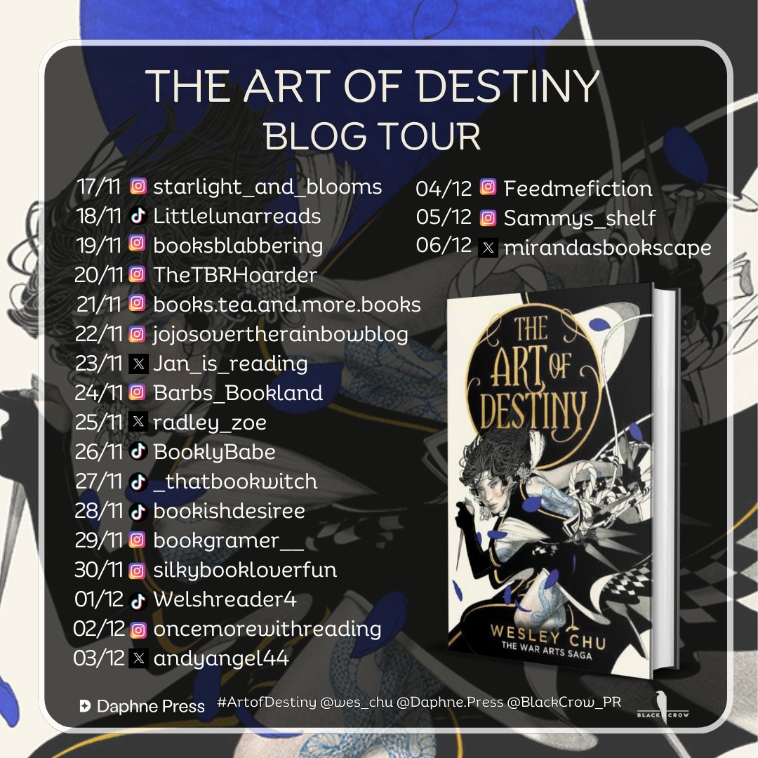 andyangel44's tweet photo. Today #TheBlogCave reviews #TheArtofDestiny by @wes_chu @Daphne_Press for @BlackCrow_PR

Superb world building, great battles and some of the best character banter there is
 https://t.co/NWXwaEUszm https://t.co/Q9NEv58blN