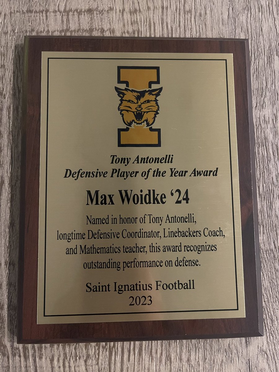 Max_Woidke's tweet photo. Thankful to be named Defensive Player of the Year! @WildcatRecruit @showcaseneohsfb https://t.co/wd2U83ia6Z