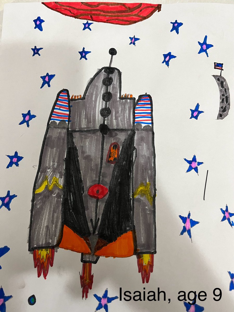 One more submission from 3rd grade for #kidsdrawrockets23 !