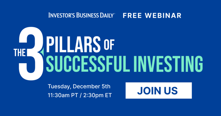 IBDinvestors's tweet photo. 📚💰 Want to know the top 3 investing elements to generate bigger profits?

Sign up for our Dec 5 FREE webinar where experts @IBD_MGalgani and @IBD_ASmith reveal the 3 Pillars of Successful Investing to get an edge in the markets. 📈

Register now 👉 https://t.co/vWBPb3fyam https://t.co/TLP3HExafM