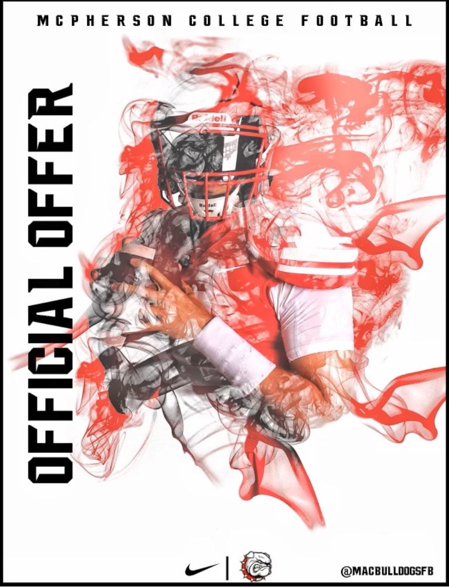 Jordan_duncan_9's tweet photo. Blessed to say I have received my first offer from Mcpherson College 🔴⚪️
@BryceChavis @MarcusMendoza @waller_football @CadeBartlett @MACBulldogsFB 
#BrickByBrick 
@MonicaD365 @heavys2021 https://t.co/Elk4K9fCzf