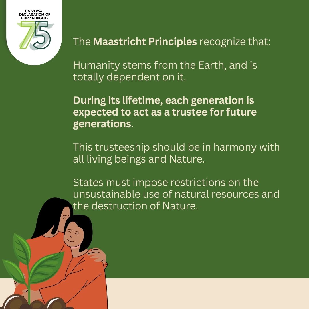 FIANista's tweet photo. #MaastrichtPrinciples: States must…
Restrict the unsustainable use of natural resources
Guarantee Nature’s rights
Protect territorial sovereignty
Impose obligations to prevent impacts and mitigate and remediate ecological destruction
#EcologicalFuture #EarthWithFuture https://t.co/vHH6YV8INL