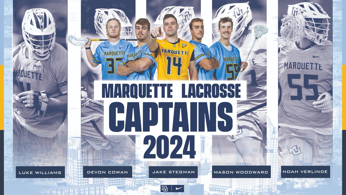 5⃣ Golden Eagles to serve as 2024 team captains. Woodward is the first 4⃣-time team captain in program history! #WeAreMarquette

✅✅✅✅ Mason Woodward
✅✅✅ Devon Cowan
✅✅ Luke Williams
✅ Jake Stegman
✅ Noah Verlinde

MORE INFO 🔗
gomarquette.com/news/2023/11/3…