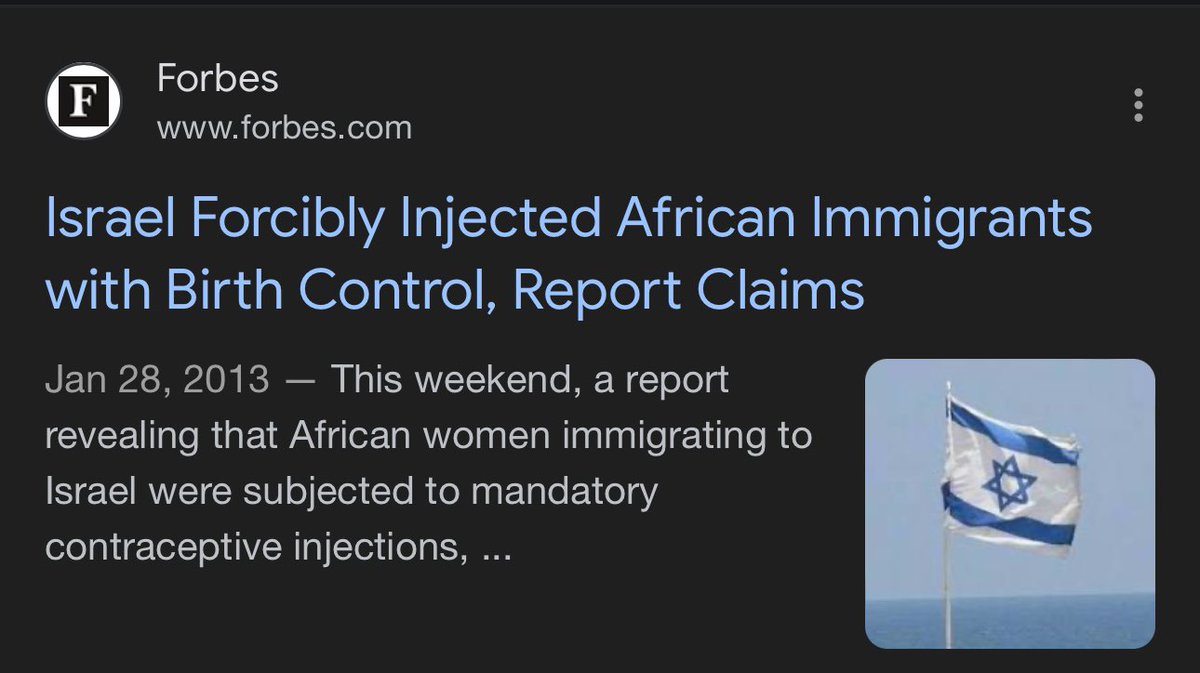 Zionists are sharing clips of black Africans in the IDF to suggest that they’re totally cool with Africans in their society 

What they don’t tell you is that they sterilize them to prevent their offspring from spreading in Israeli society