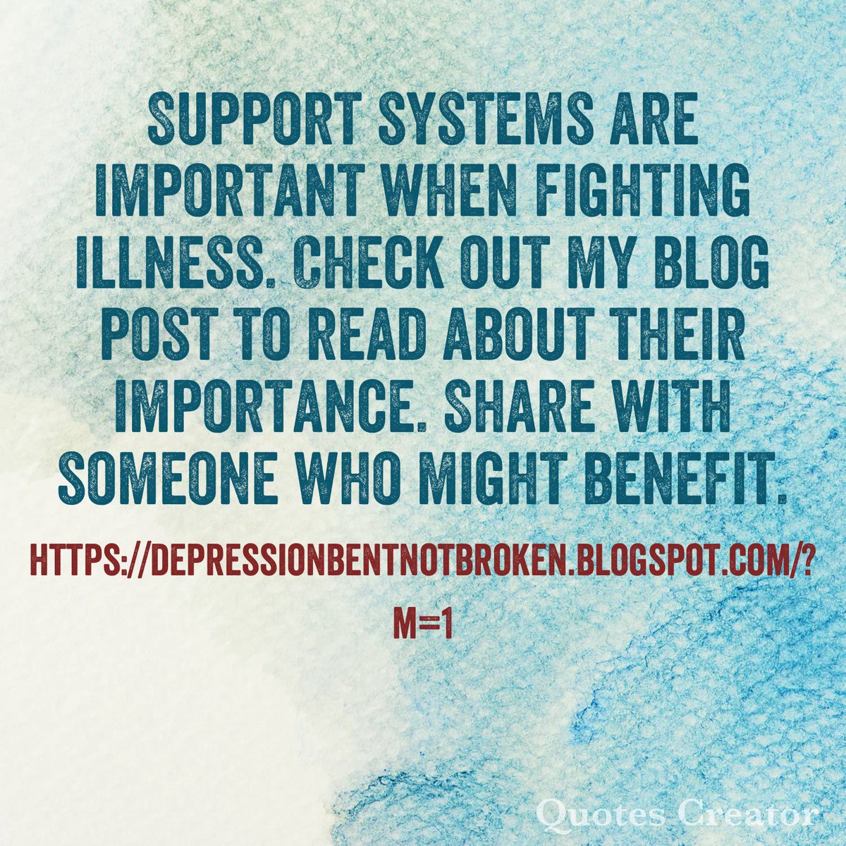 gina_capobianco's tweet photo. In today’s post I discuss the importance of my support system in my battle with #depression and #cancer. I wouldn’t be doing as well as I am without my support system.
https://t.co/i4TsVanzR0
#mentalillness #mentalhealth #battlingcancer #battlingdepression https://t.co/NfnqDudmbO