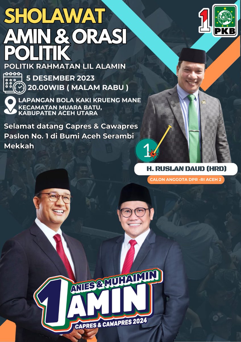 Selamat Datang Cak Imin di Bumi Iskandar Muda..Rakyat Aceh Menyambutmu dengan Riang Gembira..Kami Do'akan Engkau Segera jadi Pemimpin Bangsa...
<a href="/DPP_PKB/">DPP PKB</a> 
<a href="/cakimiNOW/">A Muhaimin Iskandar</a> 
<a href="/Mursyidan10/">Abid Aceh</a> 
<a href="/Whary2022/">Wharydrs</a>