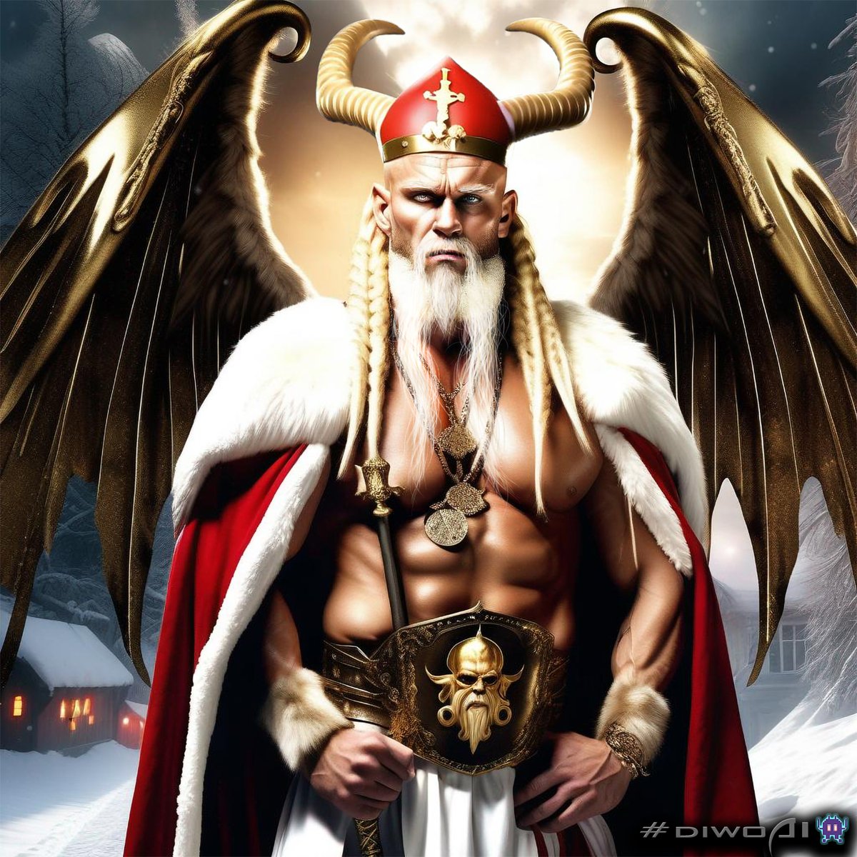 diwous's tweet image. Potřebujete pro své kindroše na dnešní večer Mikuláše, anděla a čerta?
Ušetřte... Najměte si mě!
Sv. Diwous 3in1 ㋡

Hezkou #Mikuláš​skou nadílku vám všem!
#diwoAI👾