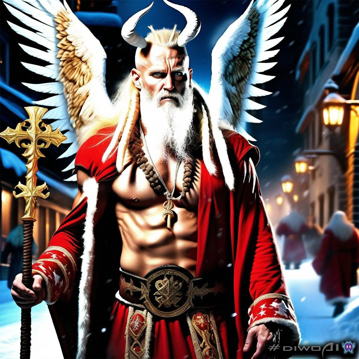 diwous's tweet image. Potřebujete pro své kindroše na dnešní večer Mikuláše, anděla a čerta?
Ušetřte... Najměte si mě!
Sv. Diwous 3in1 ㋡

Hezkou #Mikuláš​skou nadílku vám všem!
#diwoAI👾