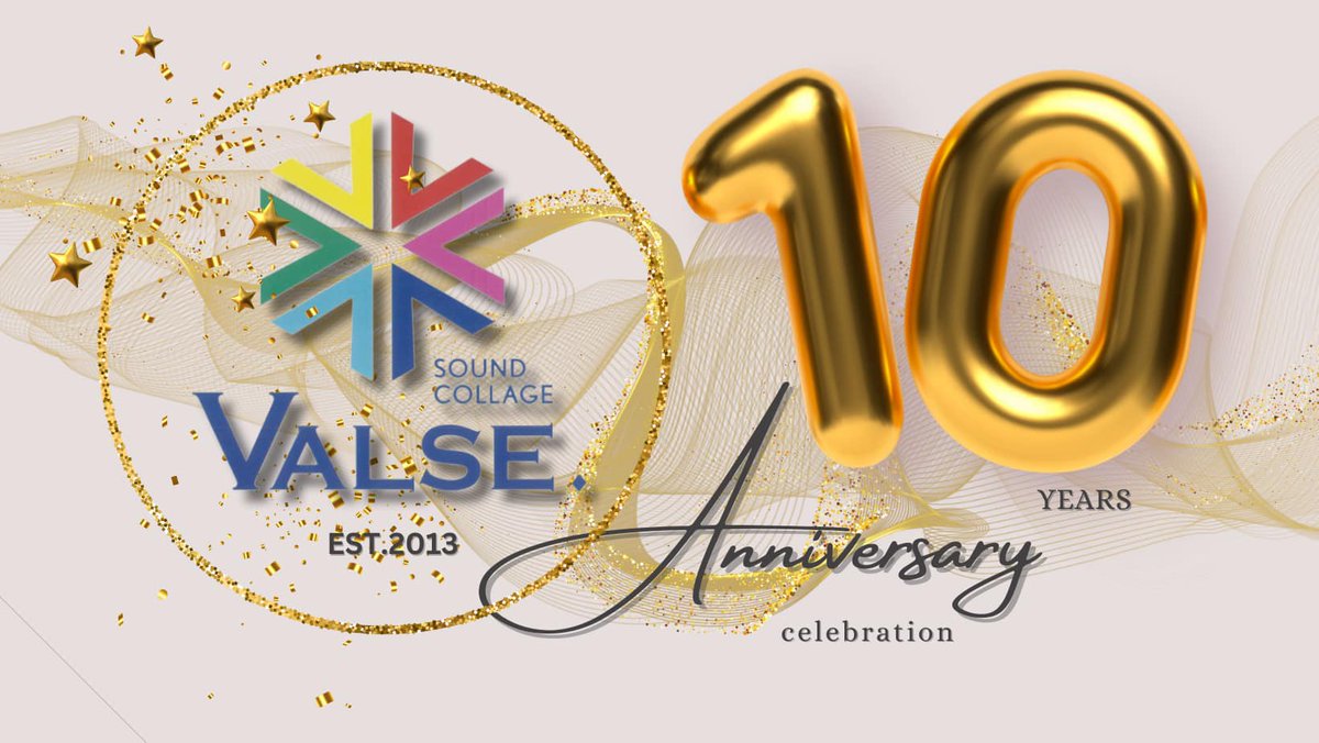 VALSE_Inc's tweet photo. 2023年12月5日
株式会社ヴァルスは10周年を迎える事が出来ました。
これからも、VALSEの挑戦は続きます。
皆さま、よろしくお願いいたします。
#10thanniversary
#valse
#soundcollage
#sportsdj
#multiaudio https://t.co/AKp2VaCEPs