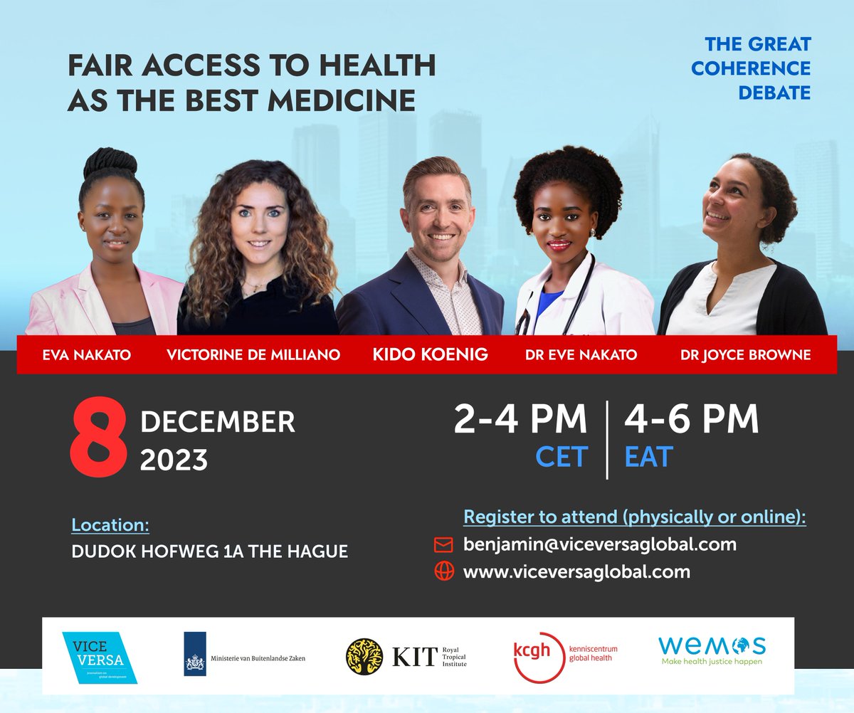 MarcBroere's tweet photo. Our line-up of live speakers for our debate on Fair Access to Health as the Best Medicine. How can the Dutch government best support this?  Sign up to attend live or online. https://t.co/7Dd4Ts9zaG https://t.co/pzPhUxD2tg