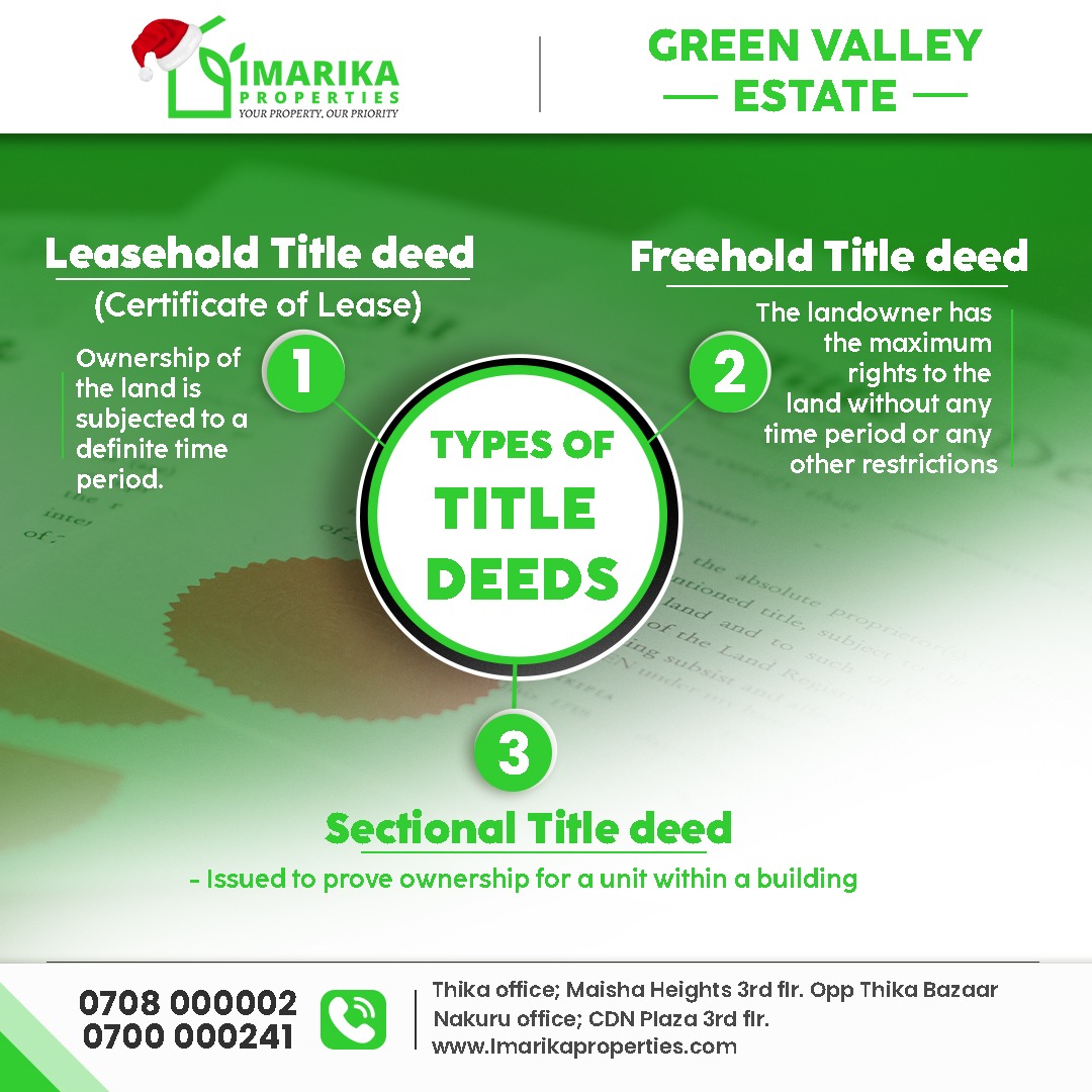 Is it Possible to Own Land as a Foreigner in Kenya?

What is the name of a Title Deed that shows ownership of a single unit of an apartment.

Njeri Andwer Kibe Eastleigh Atwoli #Yafreeka Anne