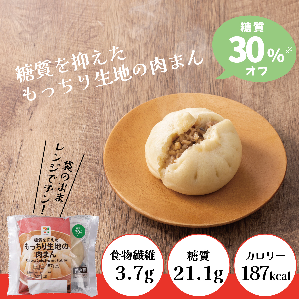 全国の #セブンイレブン で中華まんの新商品が発売！ 「糖質を抑えた