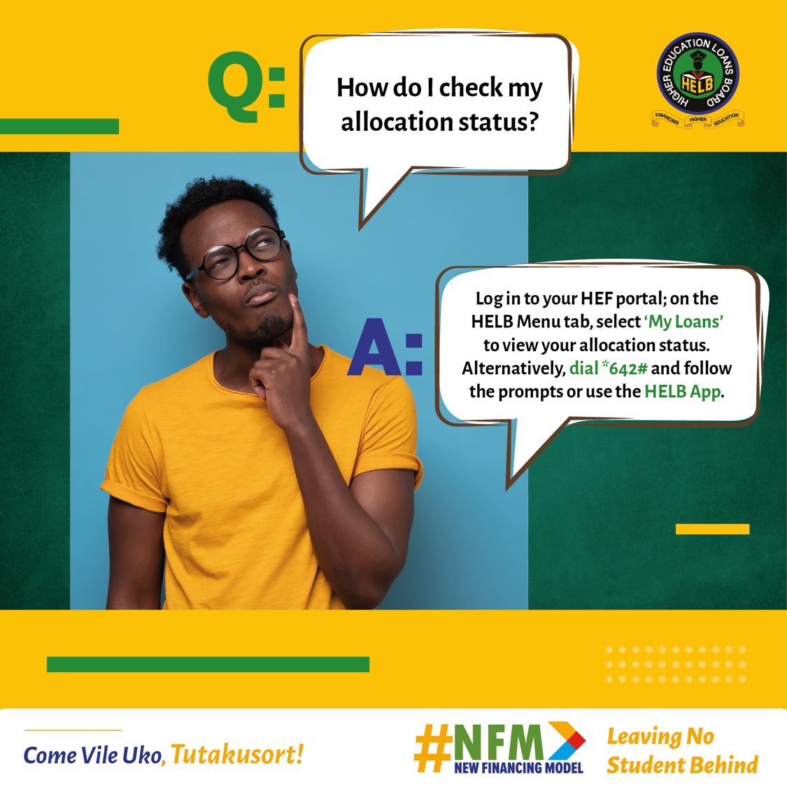 HELBpage's tweet photo. To check if your loan has been allocated, simply log in to your HEF portal through the HELB App, USSD or web. Easy! https://t.co/6qrbgcGIZZ
