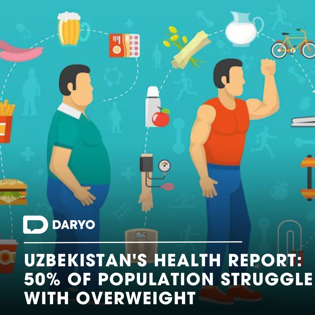 #Uzbekistan's #health #report: 50% of population struggle with #overweight 

🇺🇿❤️‍🩹⚕️

Uzbekistan faces pressing #healthchallenges, including high #obesity rates and elevated #cholesterollevels, requiring urgent #action through #awareness and #lifestyle #changes. 

👉Details  —