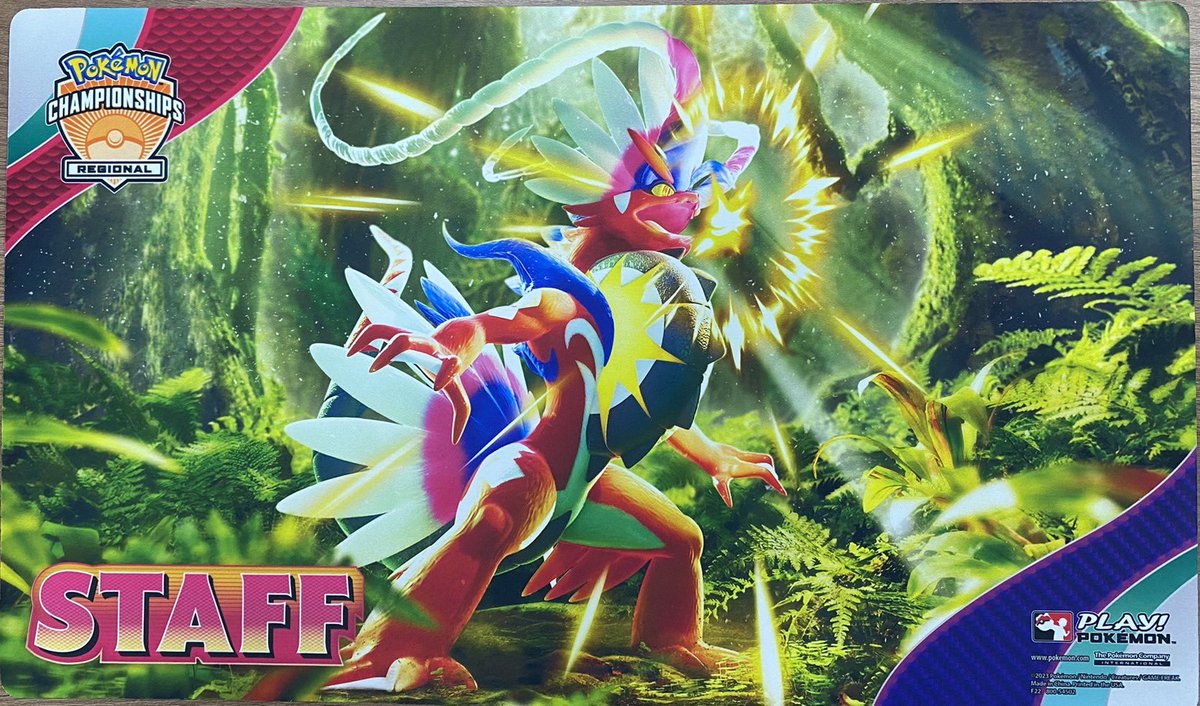 【staff】ポケモンリージョナル プレイマット スタッフ 本日2枚目‼️ Regional Championships 2023で配布されたプレイマット