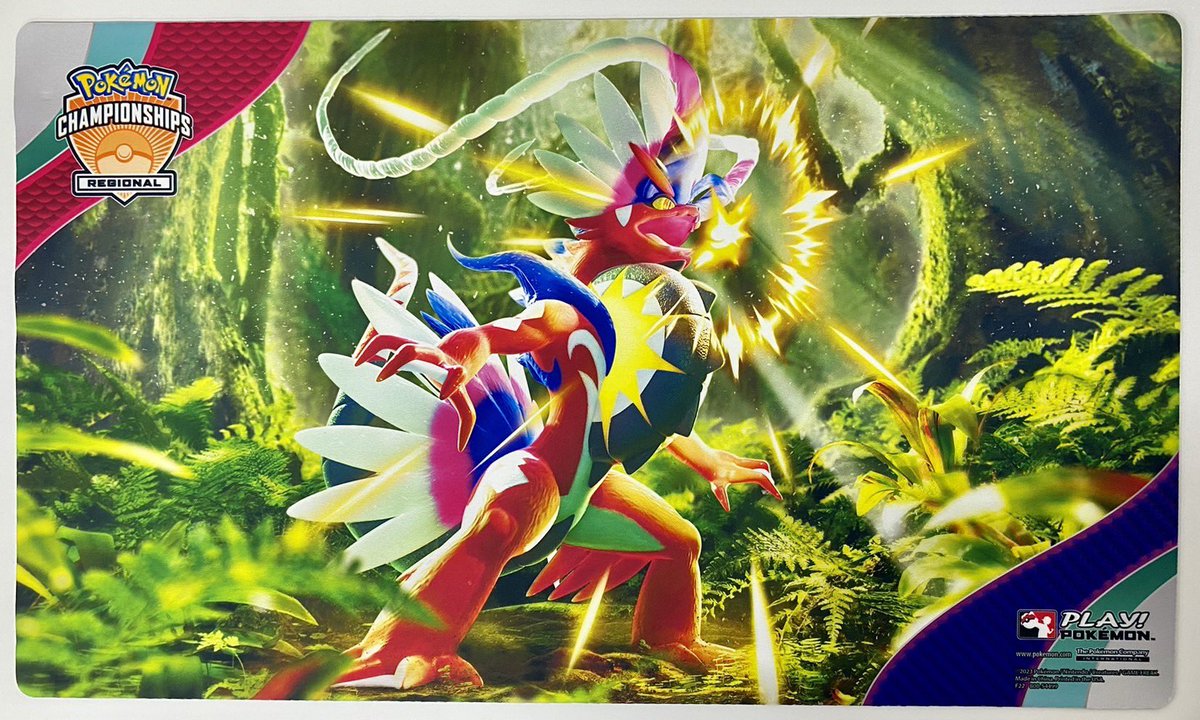 【staff】ポケモンリージョナル プレイマット スタッフ プレイマット『海外/ナンジャモ＆ハラバリー(STAFF/REGIONALロゴ