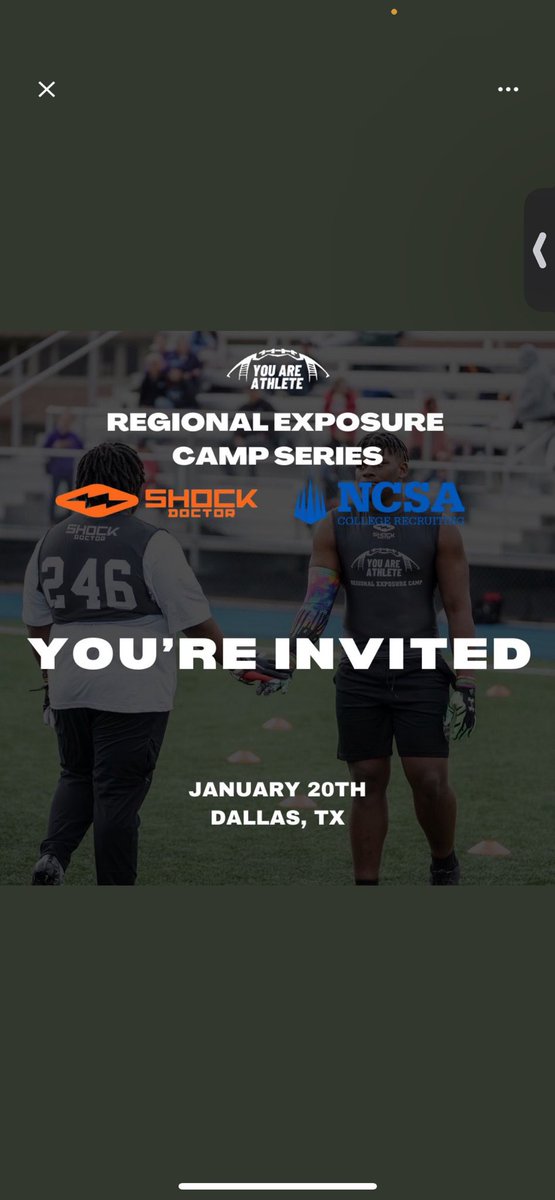 thanks for the invite!!
<a href="/youareathlete/">You Are Athlete</a> 
<a href="/ShockDoctor/">Shock Doctor</a>