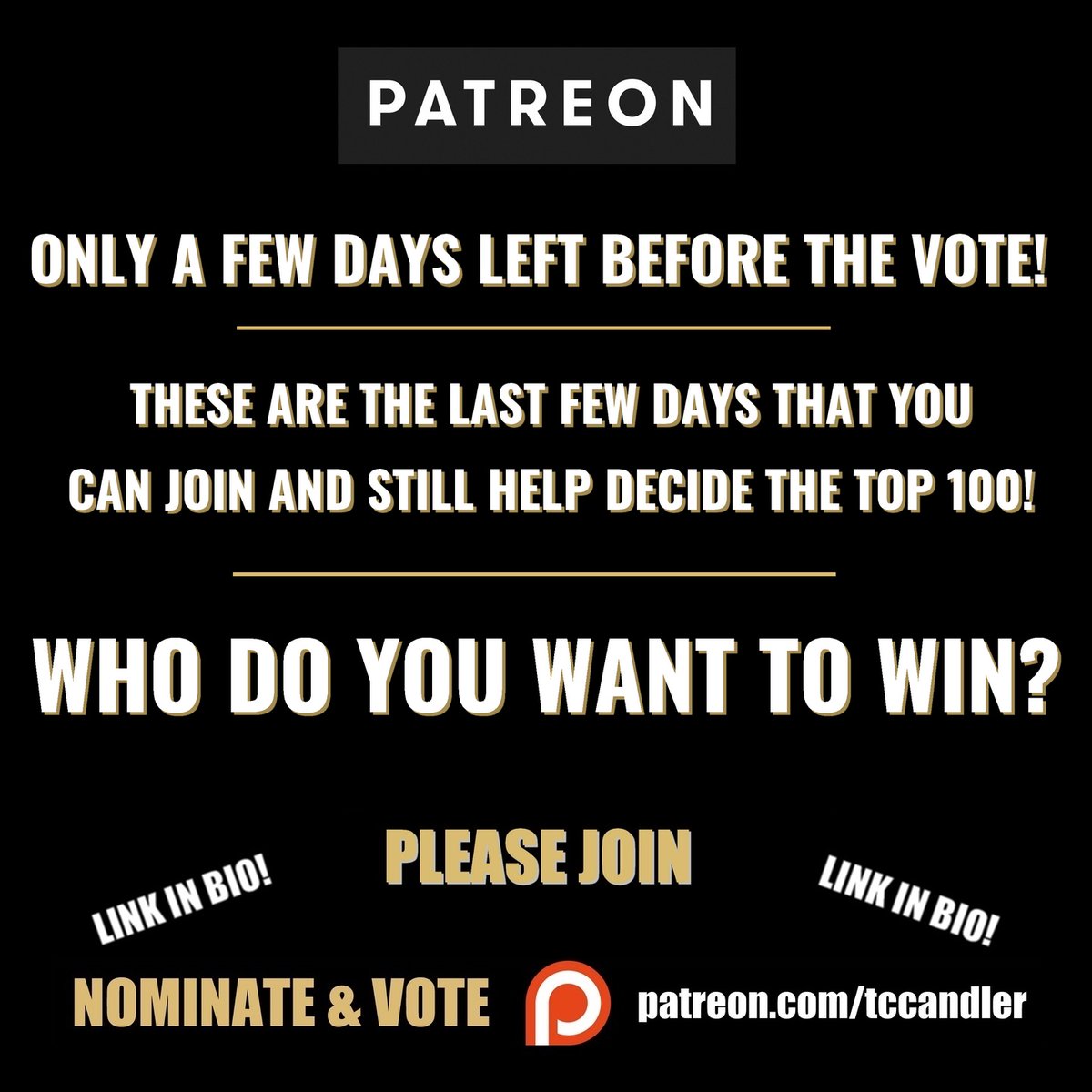If you would like to vote for the Top 100 Faces, both Beautiful and Handsome, this is the last week to do so on on Patreon (patreon.com/tccandler) Who would you like to see? Join the community today! Thank you to the hundreds of Patrons who join in! #tccandler #100faces2023