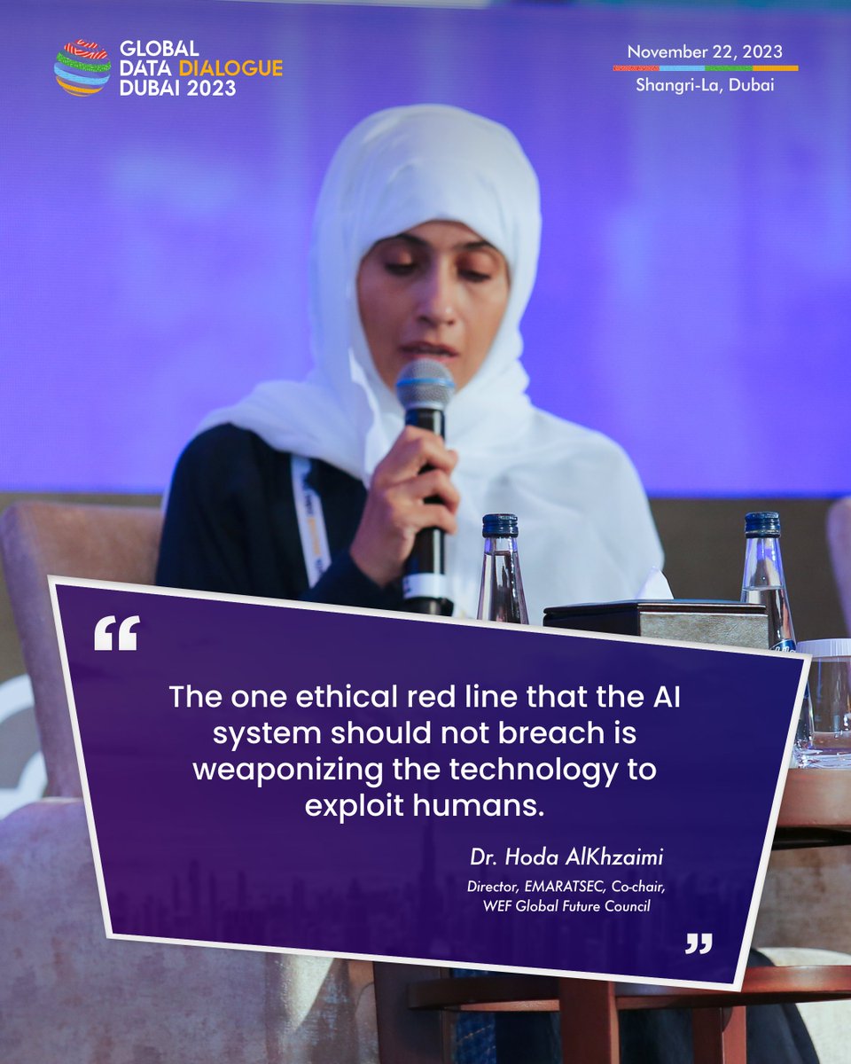 Global Data Dialogue (@gddsummit) on Twitter photo The conversations on a toolkit to navigate, manage & strategize the use of #ai is the need of the hour, especially when the penetration of this tech is increasingly scary.
Dr.Hoda A.Alkhzaimi, Director, EMARATSEC, Co-chair, <a href="/wef/">World Economic Forum</a> stressed the need for an ethical toolkit for AI The conversations on a toolkit to navigate, manage & strategize the use of #ai is the need of the hour, especially when the penetration of this tech is increasingly scary.
Dr.Hoda A.Alkhzaimi, Director, EMARATSEC, Co-chair, <a href="/wef/">World Economic Forum</a> stressed the need for an ethical toolkit for AI