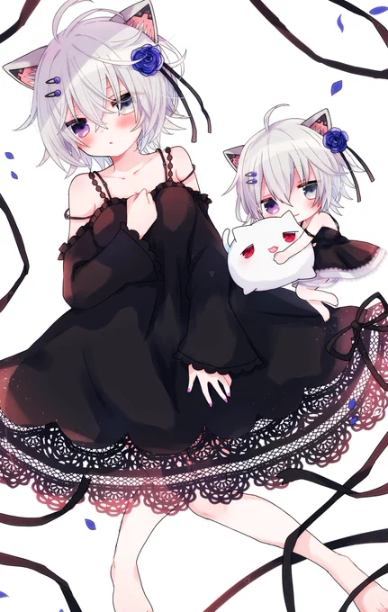skebで描かせていただきました! みんなで「秋夜のネグリジェ」を着ようね 