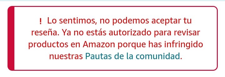 QuantumPhantom3's tweet photo. Hola @AmazonHelp me podrian ayudar. No he hecho ninguna reseña y no se cual pauta infringi. https://t.co/OGnfhYRTcp