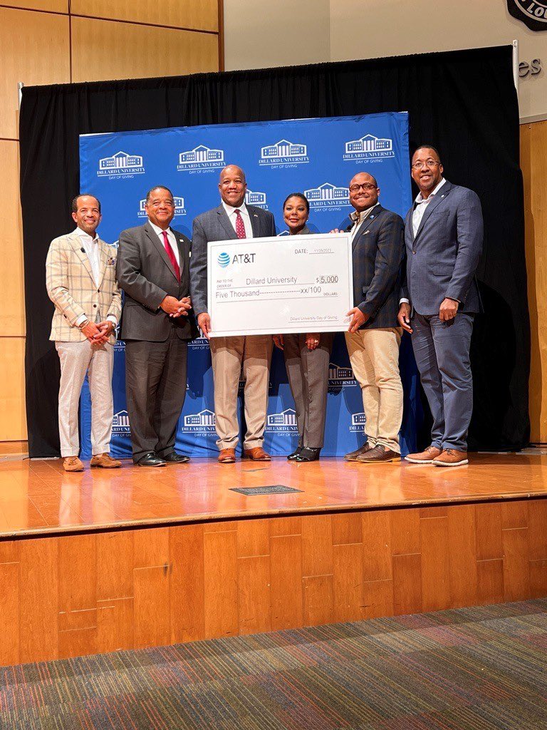 Proudly represented <a href="/ATT/">AT&T</a> at recent Dillard University Day of Giving.  Joined by Nola Physician Corey Hebert, Nola Councilman Eugene Green, AT&amp;T Reg Dir Eric T Jones, Dillard Exec VP Stephanie Rogers and Chief of Staff Charles Prince.  AT&amp;T has supported all HBCUs across La!