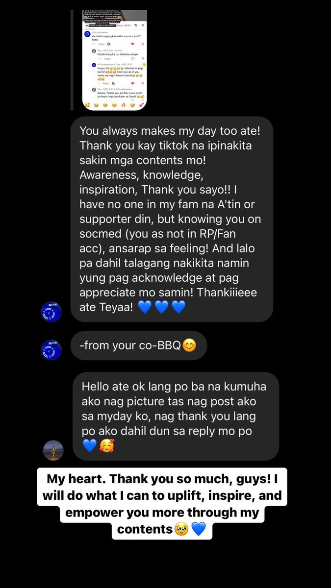 teyyyamari's tweet photo. Nakaka-taba po kayo ng puso. Salamat po 🥹😭💙 https://t.co/2g2boZ7WFj