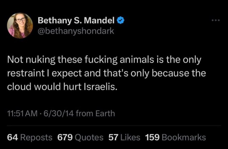 You should worry about your own soul given that you’ve explicitly endorsed genocide-by-nuke of a population which is 50% children.