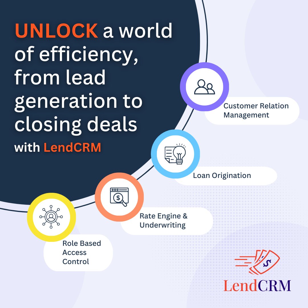 LendCrm's tweet image. Transforming the lending landscape with LendCRM tailored for lenders and brokers! Unlock a world of efficiency, from lead generation to closing deals.

Visit lendcrm.com/crm/ and say hello to streamlined success!

#LoanManagement  #LendSmart #CRMSoftware