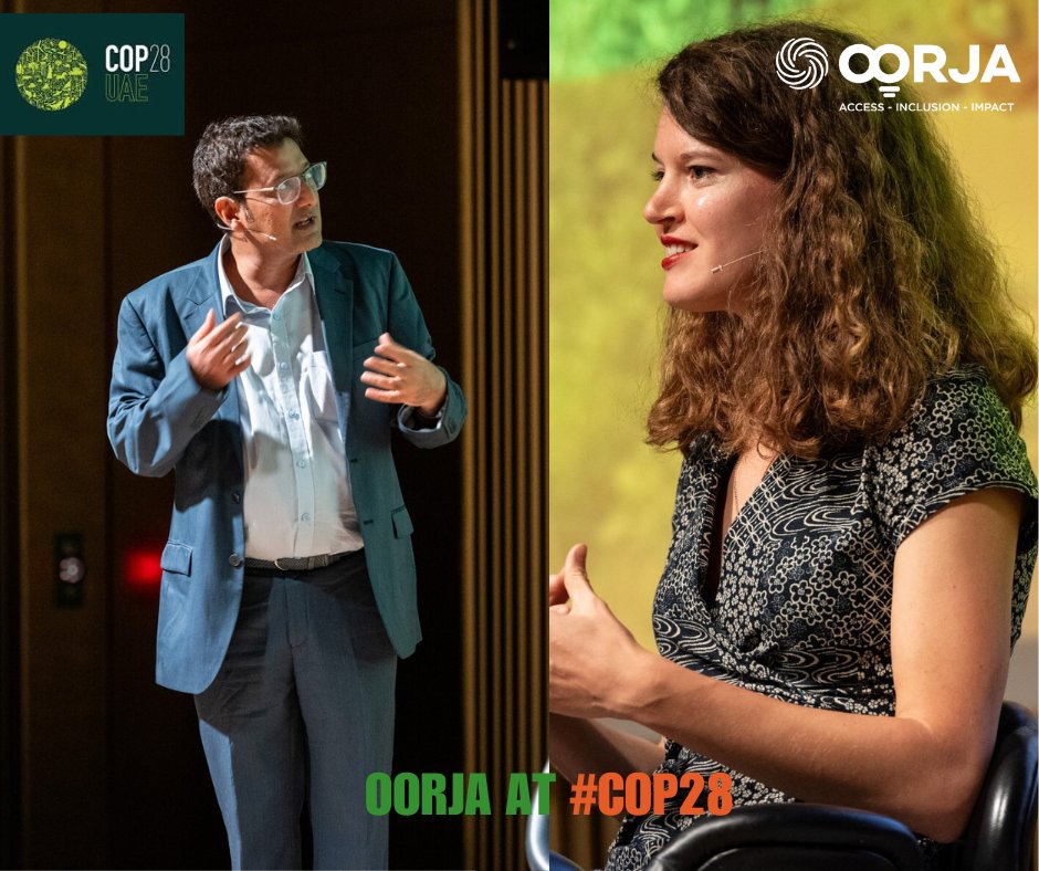 Oorja at <a href="/COP28_UAE/">COP28 UAE</a> 
<a href="/c_chambon/">Dr Clementine Chambon</a> &amp; <a href="/asaraogi/">Amit Saraogi</a> are en route to Dubai 8-10 Dec for COP28. They'll be speaking at the UNFCCC side event “Developing markets to scale up renewable energy for climate-resilient agriculture” on 9 Dec at 11:30 am, hosted by @REEEP in SE Room 3 Blue Zone.