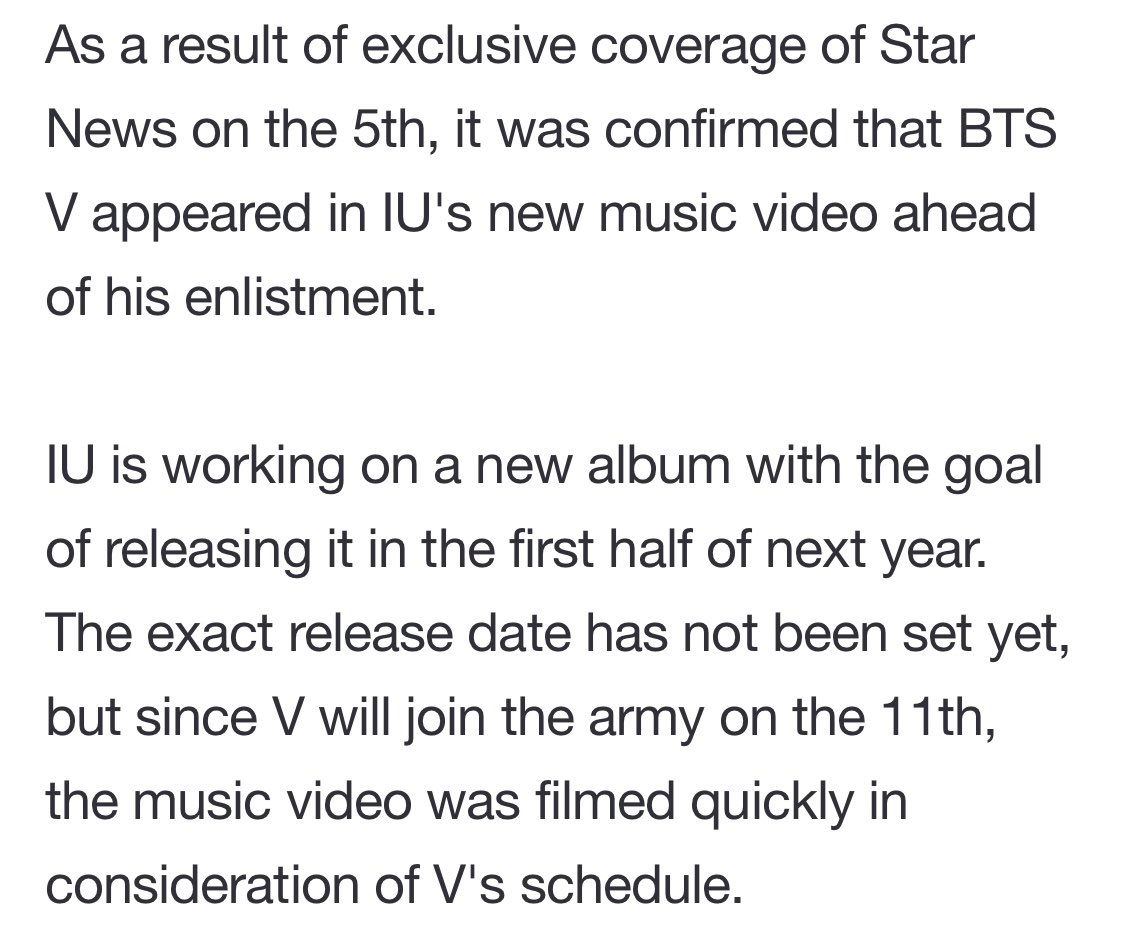 vkookssky's tweet photo. “taehyung bakal muncul di MV baru nya IU. IU lagi ngerjain album baru nya buat di release sekitar januari - juni (paruh pertama)…”

gasabar liat IU x taehyung lagi! 😭 https://t.co/nntTQvmeA1