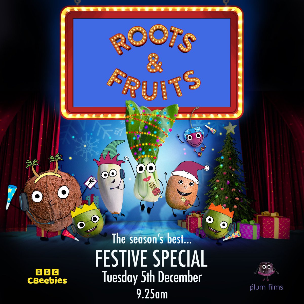 This wonderful animated series I’m proud to be a part of, Roots and Fruits, has a Festive Special!

The brand new episode is on Cbeebies Tuesday 5th December at 09.25am and then also on BBC iPlayer.

#rootsandfruits #cbeebies #festivespecial #pakchoi 🥬🎄